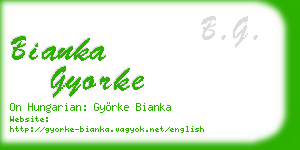 bianka gyorke business card
